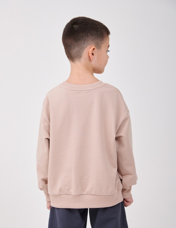 Детское худи для мальчика от 2 до 10 лет 95% cotton Eco Полотно Stretch French Terry Мягкое и Стильное для мальчика SMIL 116720-1 Капучино - изображение 4