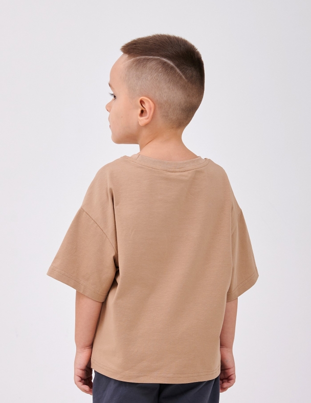 Футболка для хлопчика SMIL 110869-1-2s Бежевий - изображение 2