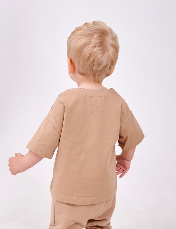 Футболка для хлопчика SMIL 110875-1-2s Бежевий - изображение 2