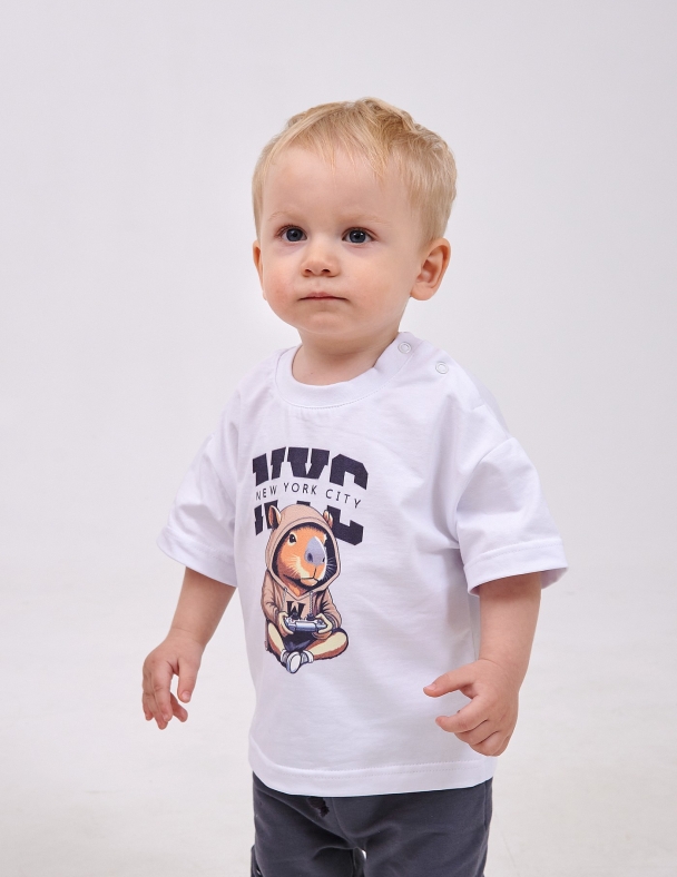 Футболка для хлопчика SMIL 110875-1-2s Білий - изображение 1