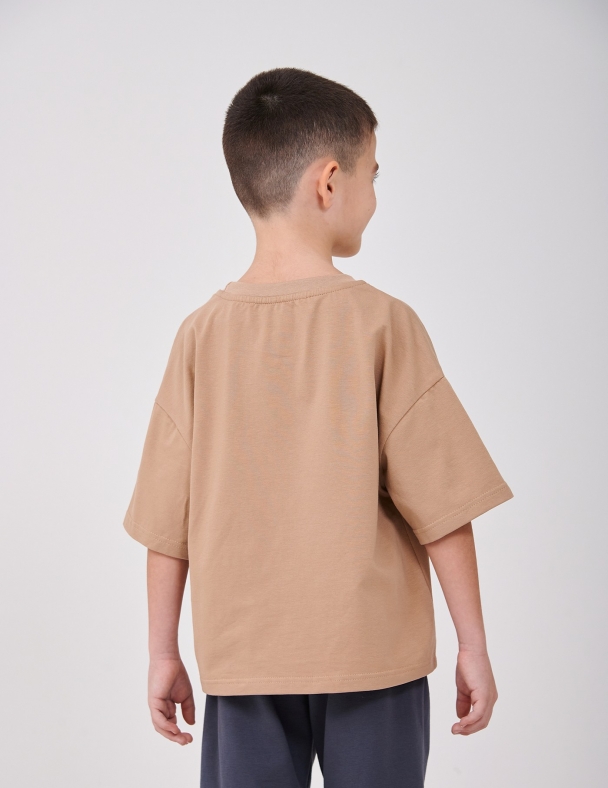 Футболка для хлопчика SMIL 110923-1-2s Сіро-бежевий - изображение 2