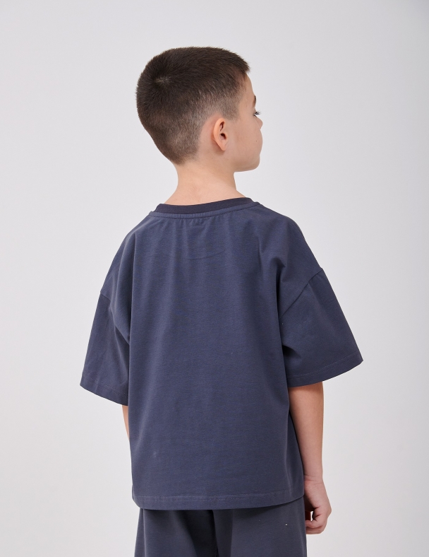 Футболка для хлопчика SMIL 110923-1-2s Темно-сірий - изображение 2