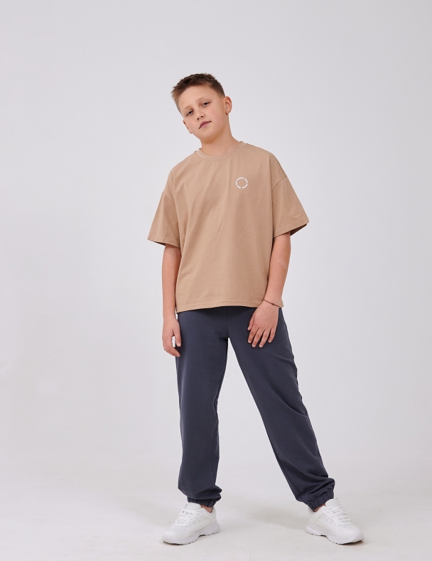 Футболка для хлопчика SMIL 110924-1-2s Сіро-бежевий - изображение 1