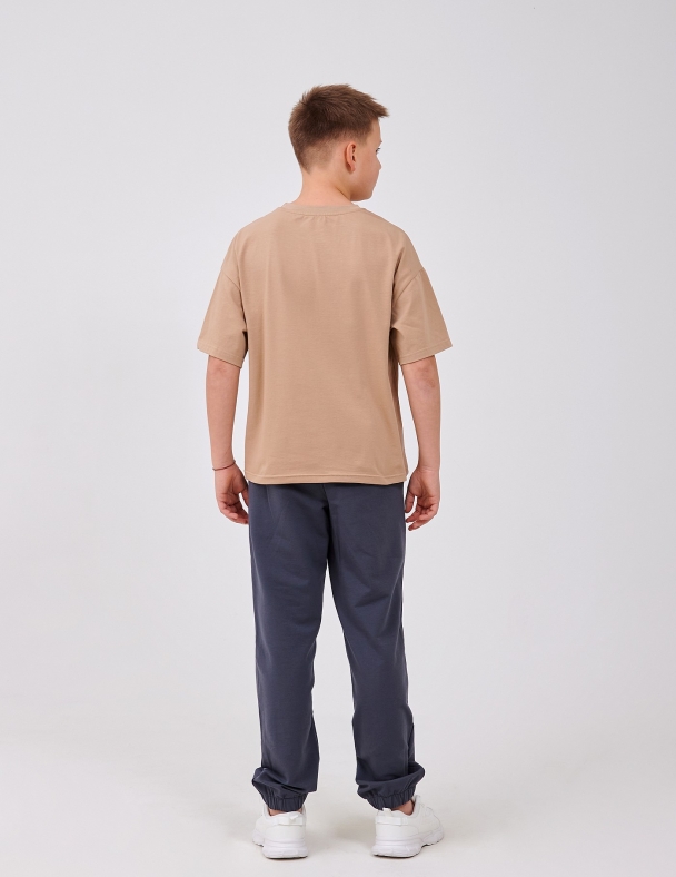 Футболка для хлопчика SMIL 110924-1-2s Сіро-бежевий - изображение 2