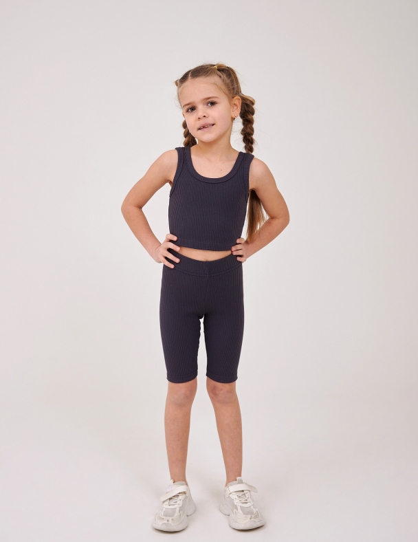 Велосипедки для девочки SMIL 112466-1 Графитовый - изображение 3