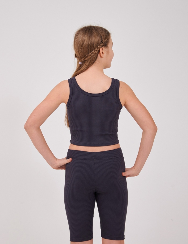 Детские велосипедки для девочки от 7 до 16 лет 95% хлопок Удобные и Стильные для девочки SMIL 112466-1 Графитовый - изображение 2