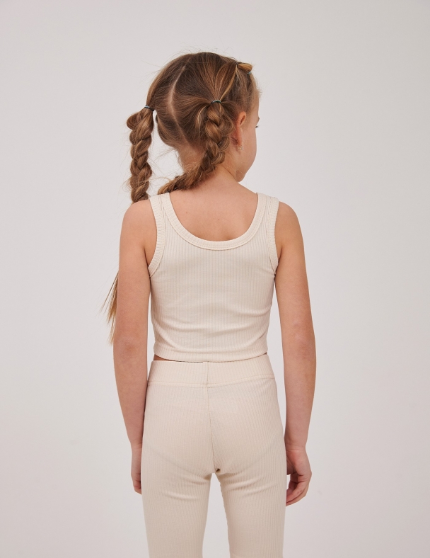 Майка для девочки SMIL 110876-1 Бежевый - изображение 4