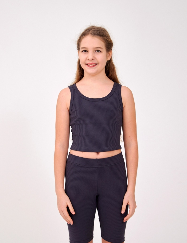 Майка для девочки SMIL 110876-1 Графитовый - изображение 1