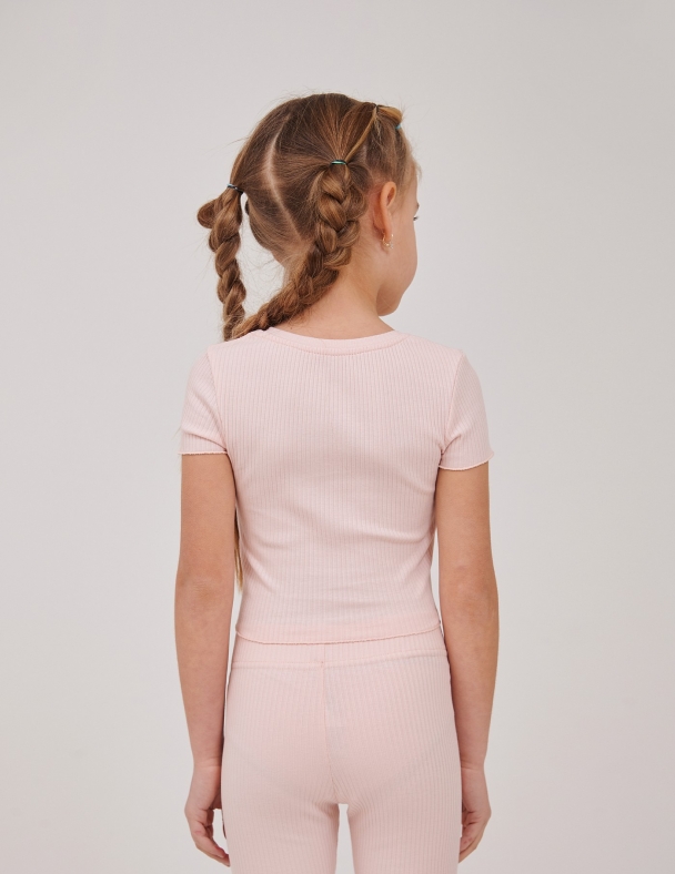 Топ для девочки SMIL 110889-1 Нежно-розовый - изображение 2