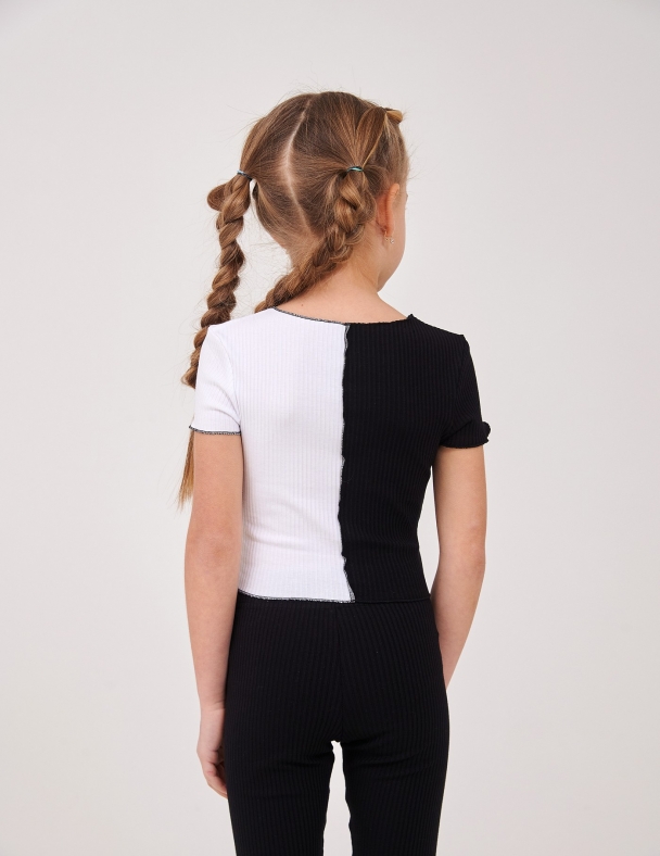 Футболка для девочки SMIL 110880-1 Черный - изображение 2