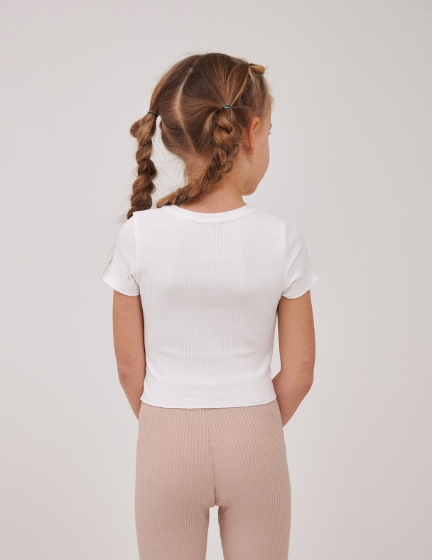 Топ для девочки SMIL 110889-1-2s Молочный - изображение 2