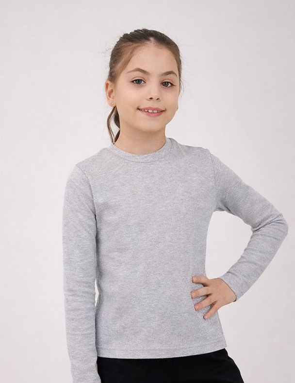 Лонгслів для дівчинки SMIL 114225 Сірий меланж - изображение 1