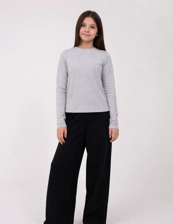 Лонгслів для дівчинки SMIL 114226 Сірий меланж - изображение 1