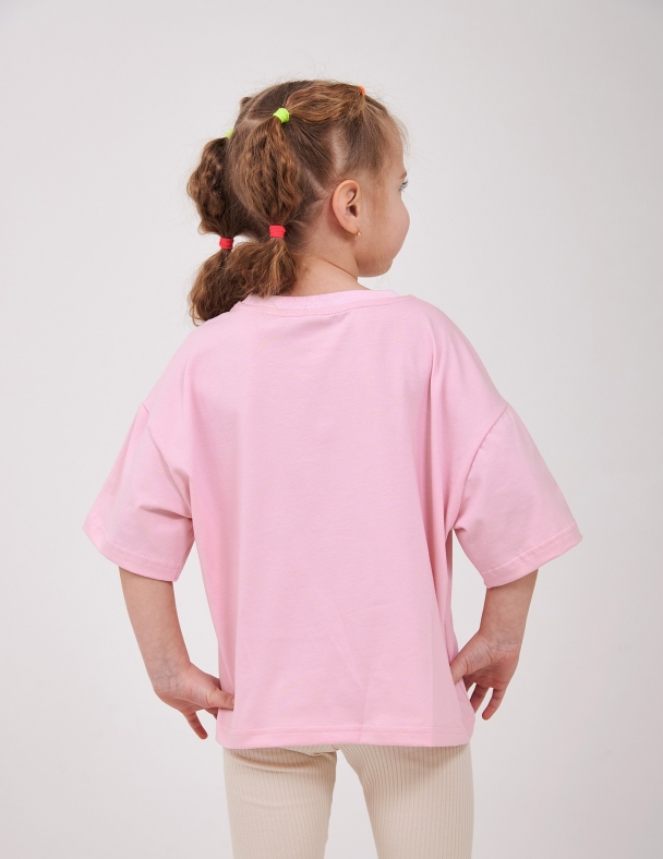 Футболка для дівчинки SMIL 110872-1 Рожевий - изображение 2