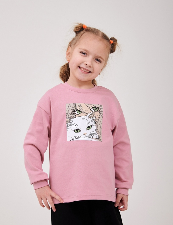 Худi для дівчинки SMIL 116754-1 Темна пудра - изображение 1