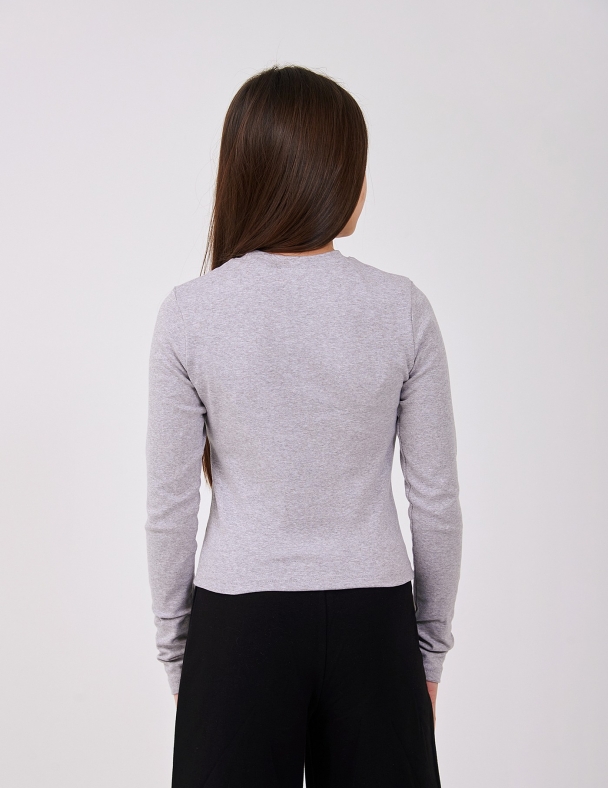 Лонгслів для дівчинки SMIL 114224 Сірий меланж - изображение 3