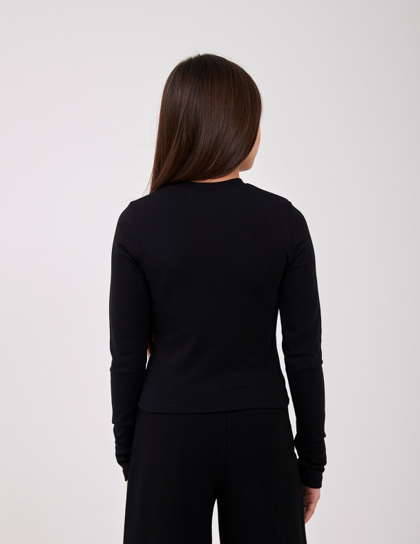 Лонгслів для дівчинки SMIL 114224 Чорний - изображение 2