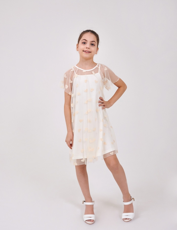 Платье для девочки SMIL 120494-1 Молочный - изображение 4