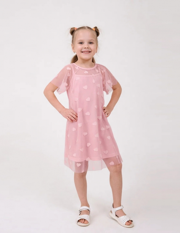 Платье для девочки SMIL 120494-1 Темная пудра - изображение 1