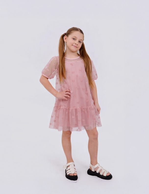 Платье для девочки SMIL 120551-1 Темная пудра - изображение 1