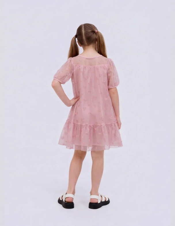 Платье для девочки SMIL 120551-1 Темная пудра - изображение 2