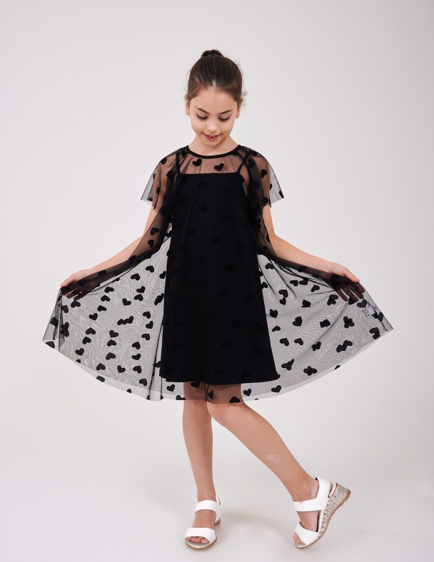 Платье для девочки SMIL 120495-1 Черный - изображение 2