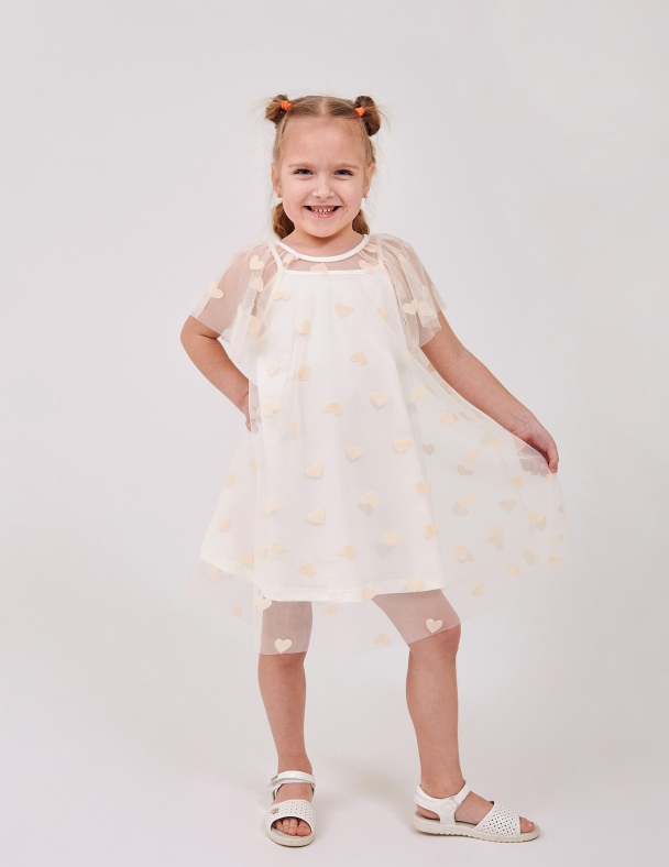 Платье для девочки SMIL 120494-1-2s Молочный - изображение 2