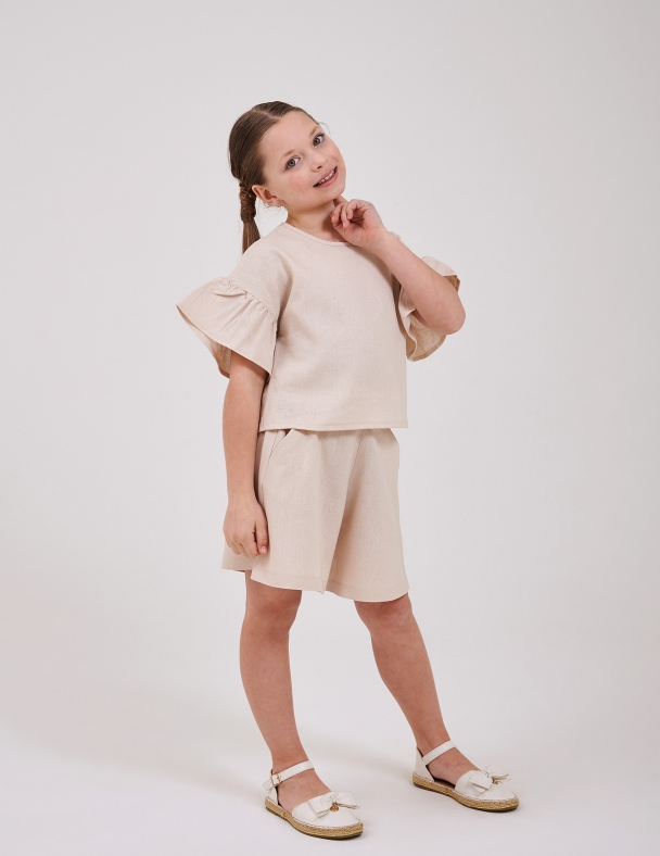 Шорти для дівчинки SMIL 112504-1 Кремово-бежевий - изображение 1