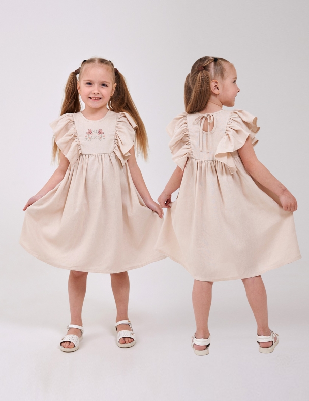 Сукня для дівчинки SMIL 120478-1 Кремово-бежевий - изображение 1