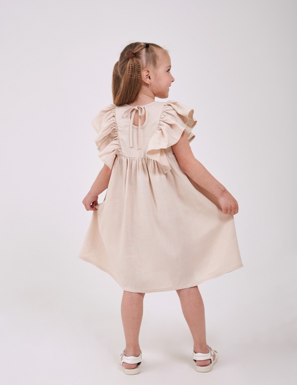 Сукня для дівчинки SMIL 120478-1 Кремово-бежевий - изображение 3