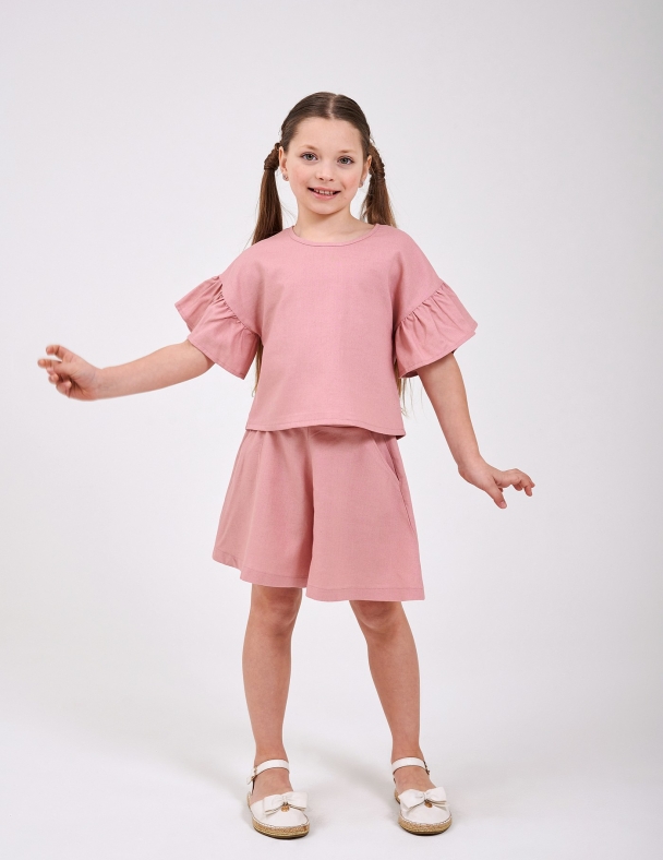 Шорти для дівчинки SMIL 112504-1 Суха троянда - изображение 2