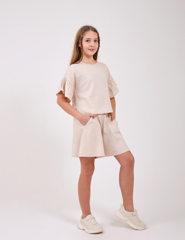 Шорти для дівчинки SMIL 112472-1-2s Кремово-бежевий - изображение 1