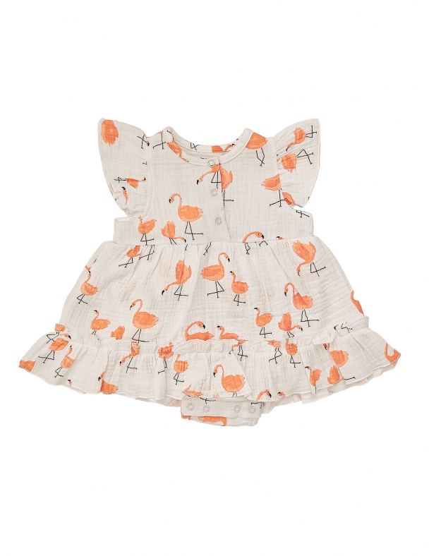 Боді-сукня для дівчинки SMIL 121080-1 Малюнок Фламінго - изображение 1