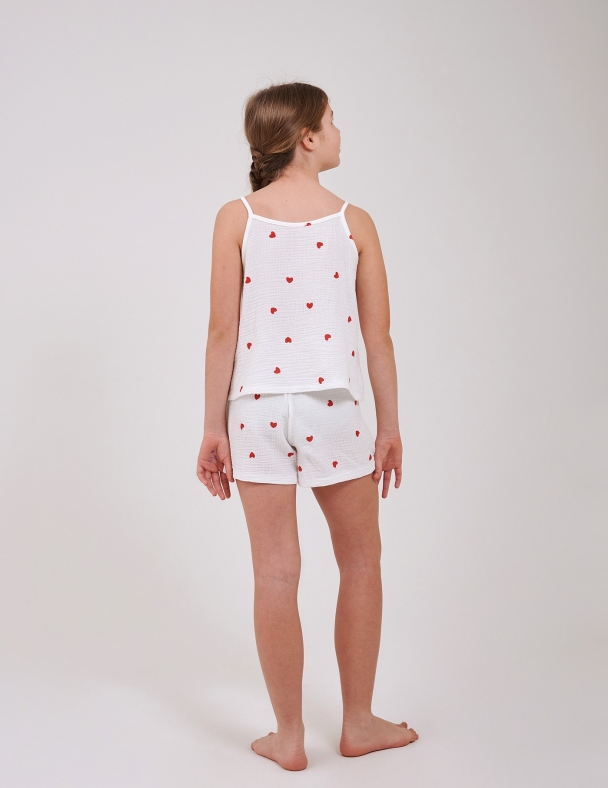Піжама для дівчинки SMIL 104878-1 Малюнок червоні серця - изображение 2