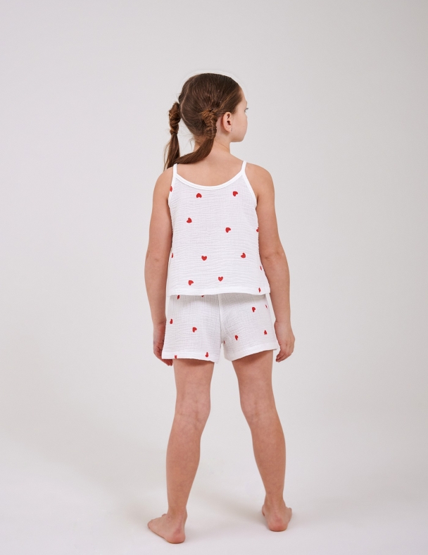 Піжама для дівчинки SMIL 104768-1 Малюнок червоні серця - изображение 2