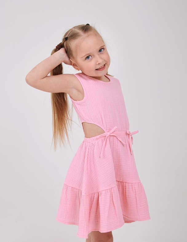 Сукня для дівчинки SMIL 120483-1 Рожева пудра - изображение 3