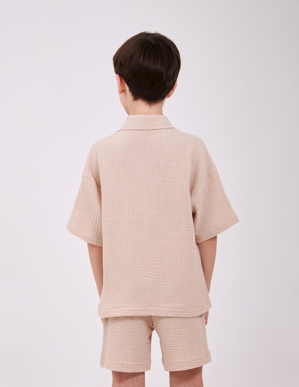 Сорочка для хлопчика SMIL 110908-1 Бежевий - изображение 2