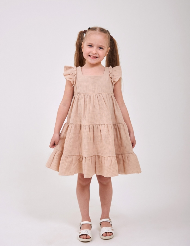 Сарафан для дівчинки SMIL 120481-1 Бежевий - изображение 3