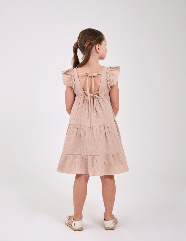 Сарафан для дівчинки SMIL 120481-1 Бежевий - изображение 4