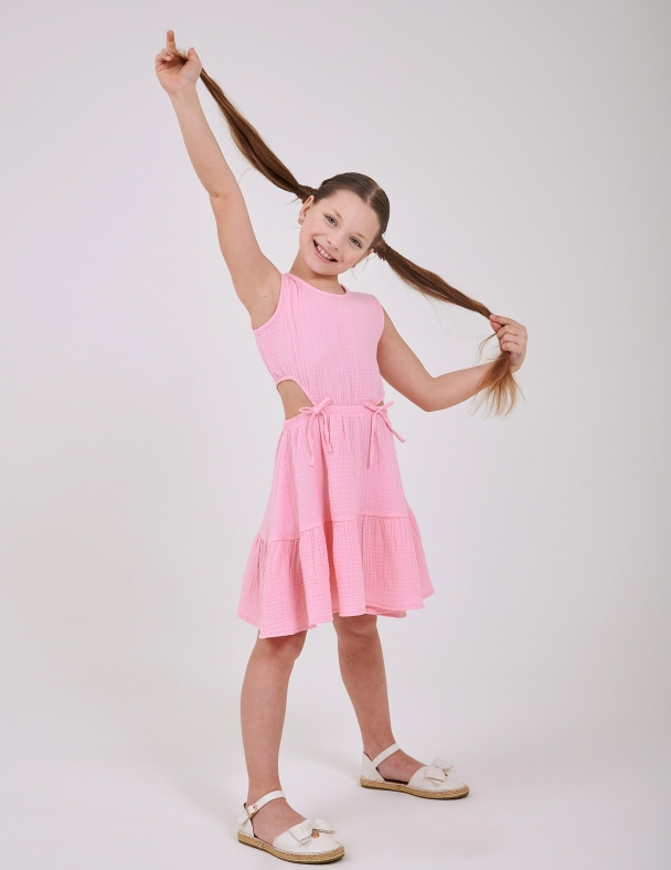 Сарафан для дівчинки SMIL 120550-1 Рожева пудра - изображение 3