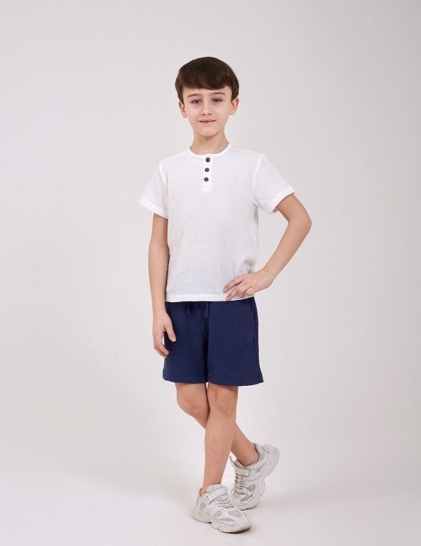 Футболка для хлопчика SMIL 110907-1 Молочний - изображение 1