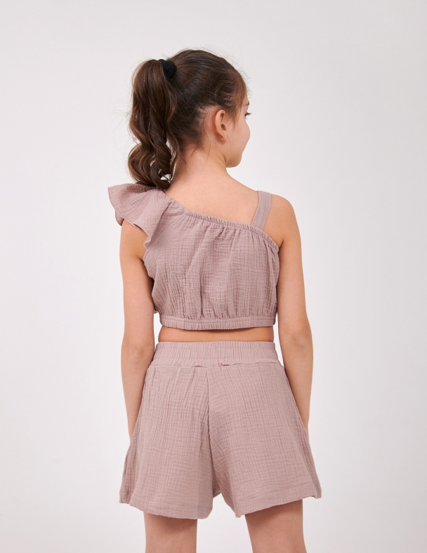 Шорты для девочки SMIL 112474-1 Кофейный - изображение 2