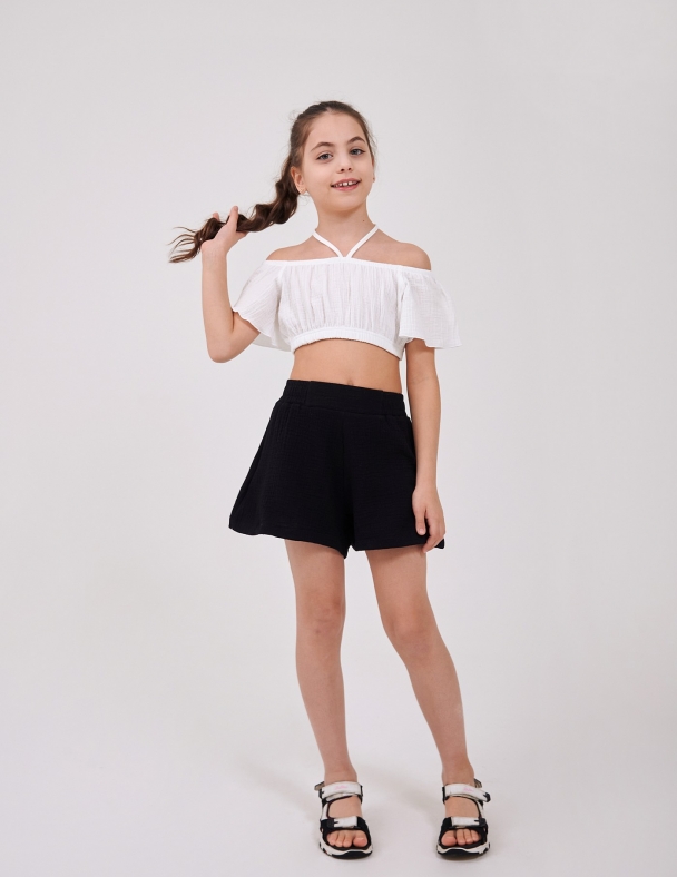 Шорты для девочки SMIL 112474-1 Черный - изображение 3