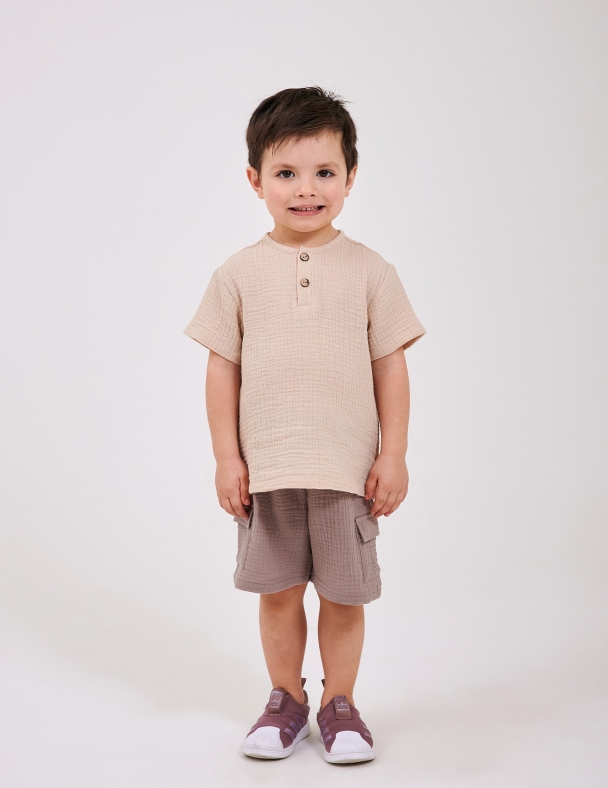Шорты для мальчика SMIL 112482-1 Светло-коричневый - изображение 2