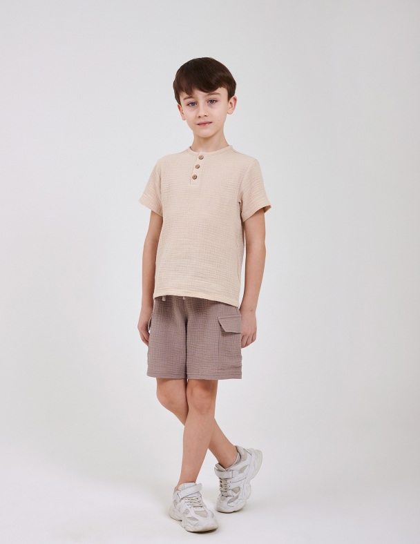 Шорты для мальчика SMIL 112483-1 Светло-коричневый - изображение 2