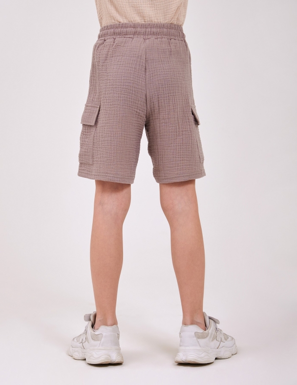 Шорты для мальчика SMIL 112483-1 Светло-коричневый - изображение 3