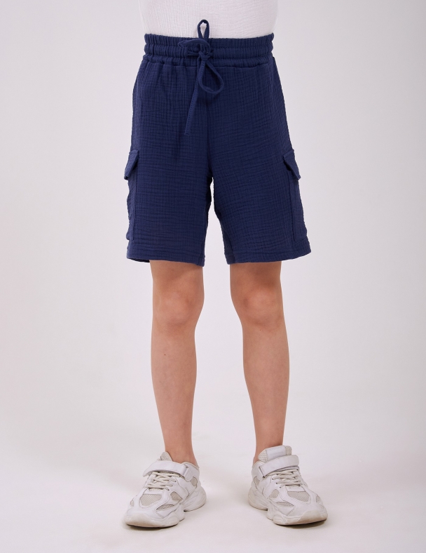 Шорты для мальчика SMIL 112483-1 Темно-синий - изображение 1