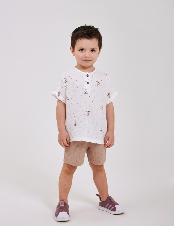 Комплект (сорочка+шорти) для хлопчика SMIL 113343-1-2s Малюнок Вiгвам - изображение 1