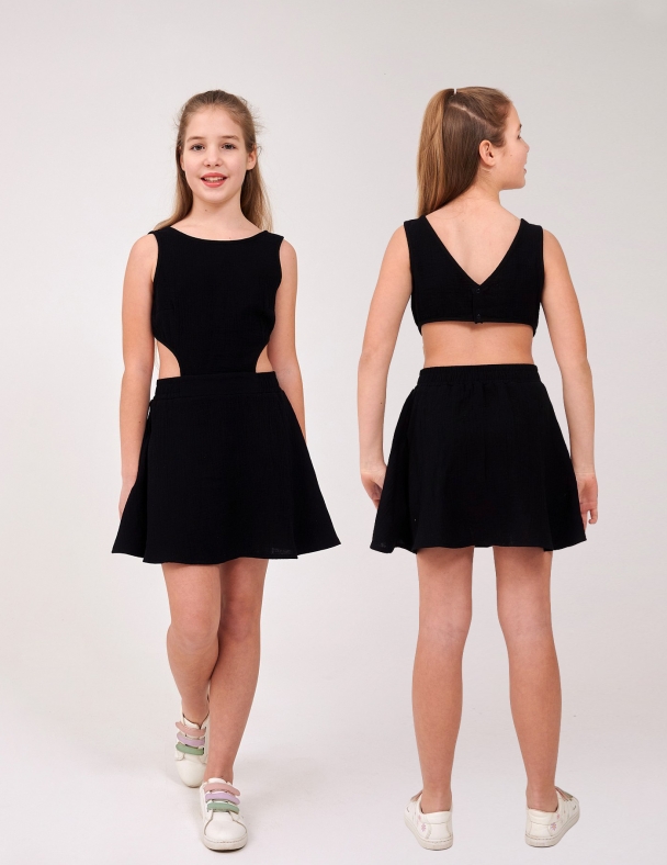 Сарафан для девочки SMIL 120488-1-2s Черный - изображение 1