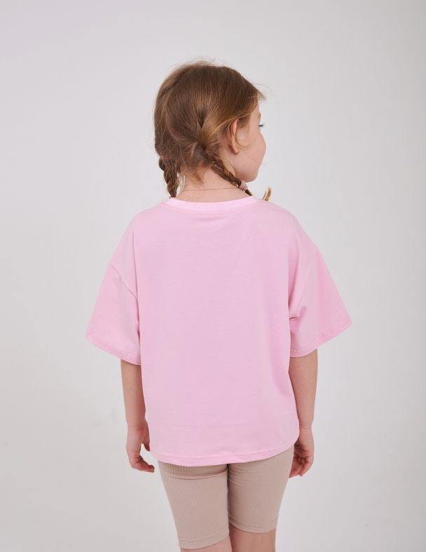 Футболка для девочки SMIL 110942-1 Розовый - изображение 2